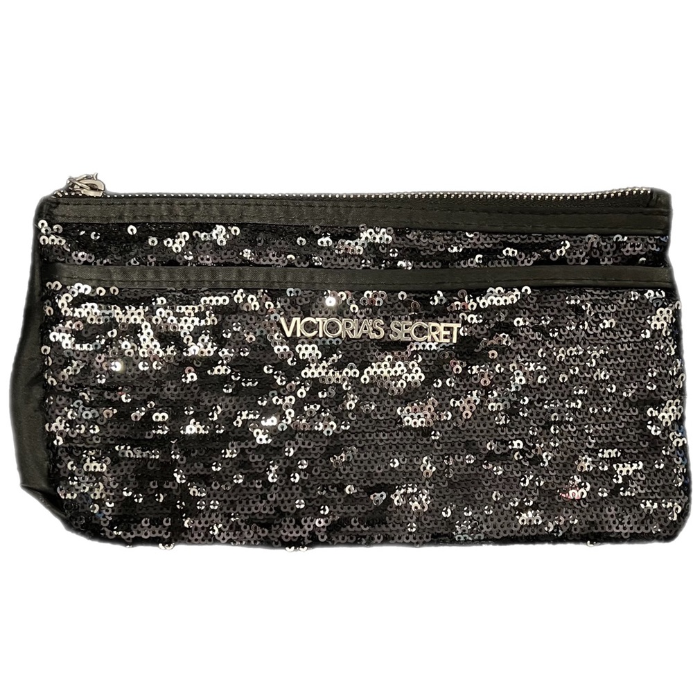 Victoria’s Secret Black & Silver Sequin Clutch